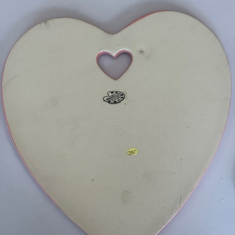 Heart-Shaped Red Decorative Plate with Spreader - Picture 7 of 8